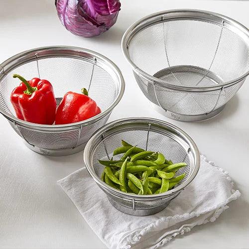 Stainless Steel Mesh Colander Set